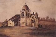 Percy Gray The Carmel Mission (mk42) oil painting